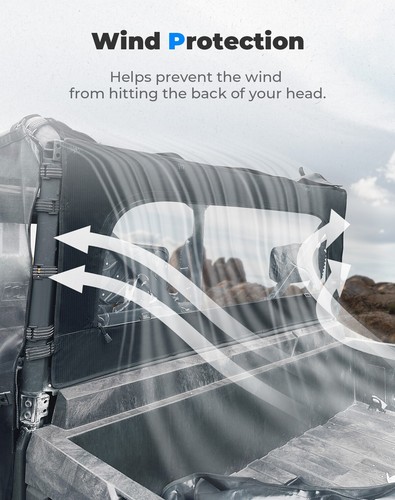 KEMIMOTO UTV Rear Soft Window Windshield for Tracker 800SX / Crew 2020-2024 - Picture 4 of 12