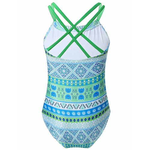 Traje de baño de una pieza para niñas grandes con volantes sirena traje de baño Hawaii ropa de playa - Imagen 43 de 114