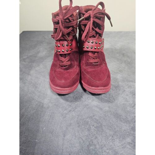 BUCCO CAPENSIS Damen-Schnür-High-Top-Keilabsatz 7,5 burgunderrot - Bild 2 von 7