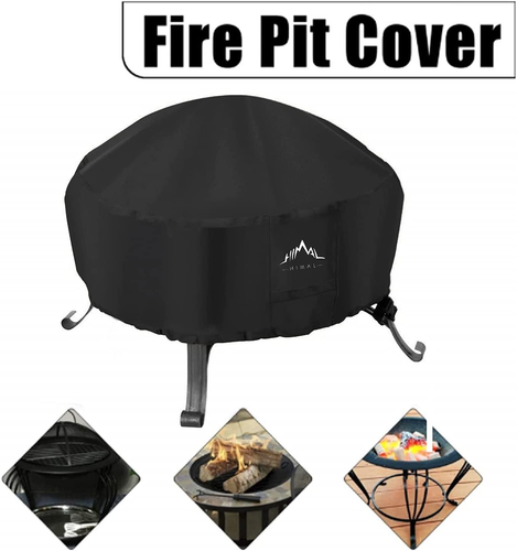 Outdoors Fire Pit Cover- Heavy Duty Waterproof 600D Polyster with PVC Coating, r - Picture 6 of 12