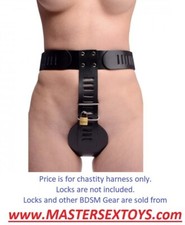 Strict Leather Female Chastity Belt Bondage BDSM Black BDS M S M Sub Slave Women