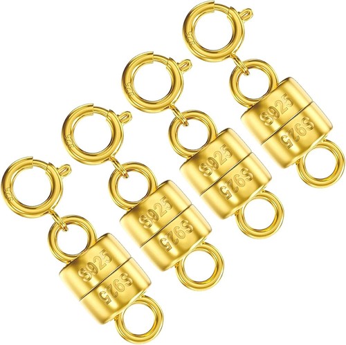 Hypoallergenic 925 Sterling Silver Magnetic Necklace Clasps - Effortless Style - Picture 3 of 8