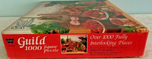 Vintage Whitman Guild 1000 Pc. Puzzle Cherries And Berries 21.5" X 27.5" Sealed - Picture 4 of 6