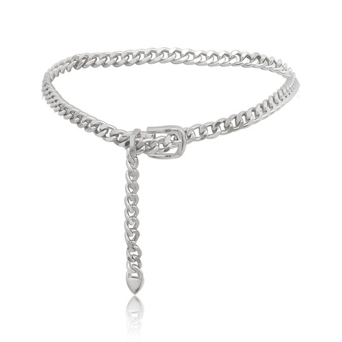 Damen Punk Cuban Link Metall Taillengürtel Vintage einzigartige Gürtelschnalle Jeans Kette USA - Bild 14 von 14