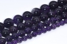 Natural Deep Purple Amethyst Bead Grade AAA Round Loose Beads 6/8/10/11-12MM