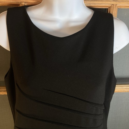 Vestido Ivanka Trump Mujer Acanalado Sin Mangas Negro Talla 10 18x36 Cremallera Decorativa - Imagen 10 de 13