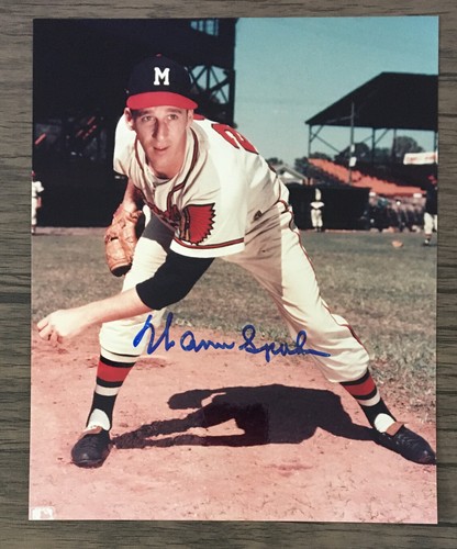 Warren Spahn Milwaukee Braves handsigniertes 8x10 Foto HOF verstorben Autogramm - Bild 1 von 6