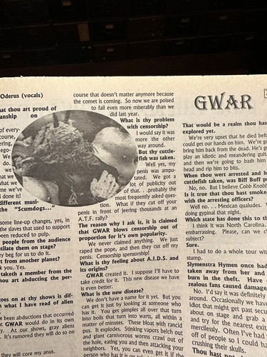 GRIMOIRE OF EXALTED DEEDS 6 MAGAZINE GWAR MORBID ANGEL PARADISE LOST METAL + - Picture 2 of 15