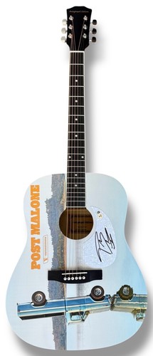 Post Malone Signed Guitar Graphics Beckett COA F-1 Trillion I Had Some Help - Picture 3 of 3
