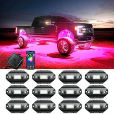 MICTUNING 12Pods C1 RGBW LED Rock Lights OffRoad APP Control Underbody Neon Lamp
