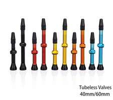 Pair Of Bicycle Tubeless Presta Valve Tire Rim Core 40mm 60mm Set Cap Bike Ztto