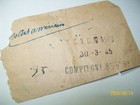TRAIN-1945 Paris France, THIRD CLASS TICKET, arrival-departure times listed. — photo 2