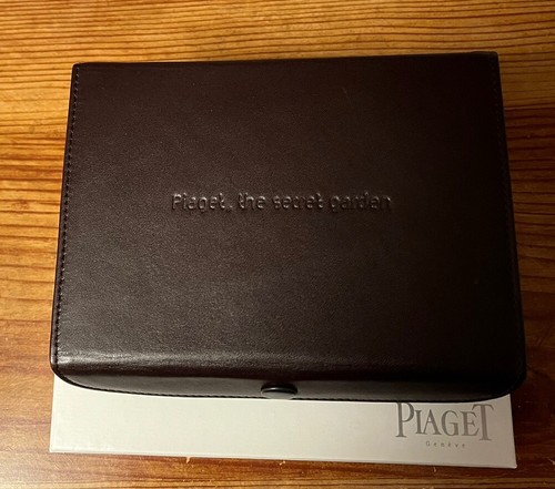 Unused Piaget Luxury “Secret Garden” Playing Cards - 2 Decks in a Leather Case