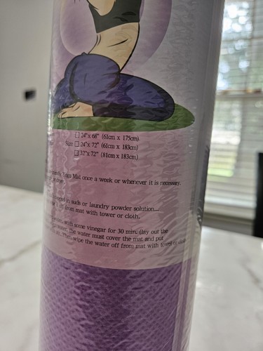 Yoga Mat, 4mm Thick, Non Slip Workout Mat for Women, Men, Eco-Friendly, Purple - Picture 7 of 9