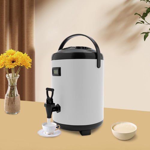 Insulated Beverage Dispenser Coffee Tea Hot & Cold Water Drink Dispenser White - Picture 3 of 58