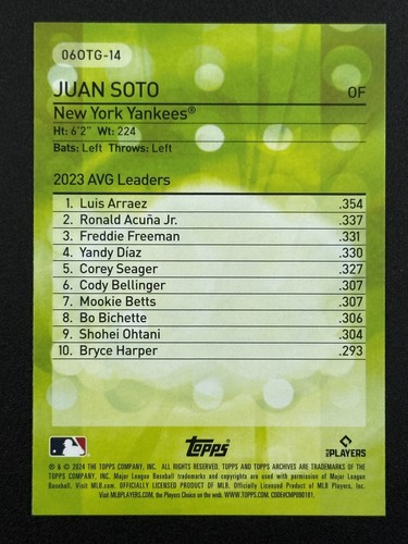 JUAN SOTO 2024 Topps Archives Own The Game #06OTG-14 New York Yankees - Picture 2 of 2