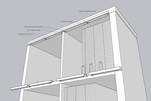 LED Lighting Strip Housing For IKEA Kallax. Vinyl Record LP Collection Display. - Picture 8 of 27