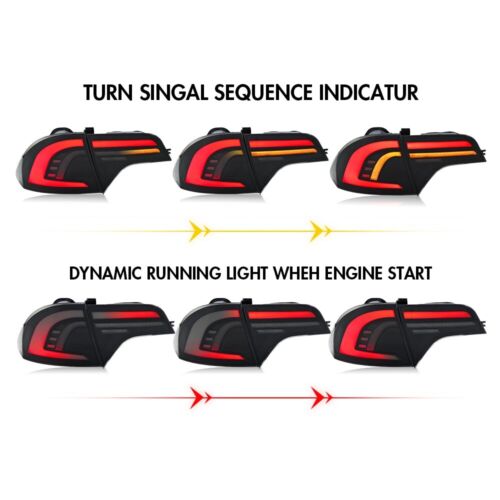 FULL LED Headlights Tail Lights For 06-11 Honda Civic Sedan 4DR Front Rear Lamps - Picture 11 of 24