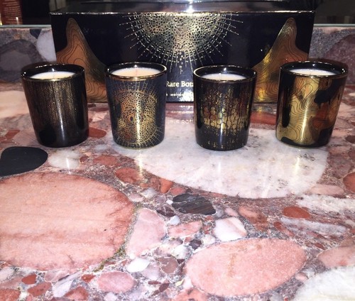 Nwt D. L. & Co Selten Botanischer Golden Glut 4 Votiv Duftkerzen Geschenkset - Picture 1 of 9