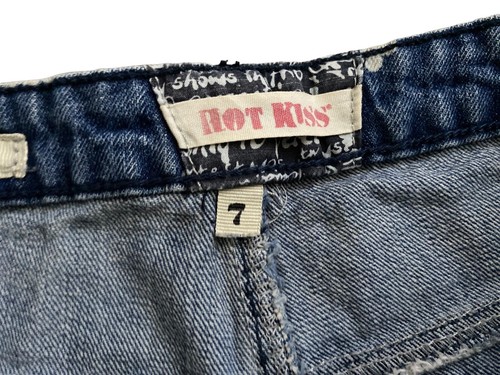 HOT KISS Womens Size 7 High Rise Floral Ripped Cutoff Denim Jean CiCi Shorts - Picture 6 of 6