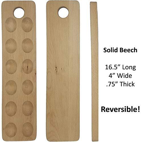 Reversible Wood Deviled Egg Tray And Charcuterie Board Cheese Serving Platter - Picture 2 of 6