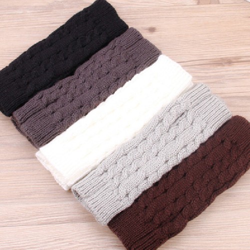 1Pair Fingerless Arm Warm Winter Knitted Gloves Hand Long Warmer Mitten Unisex ↷ - Picture 3 of 20