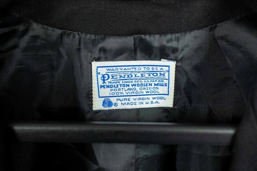 Vintage Pendleton Blazer Damen 22W Schwarz Woolen Mills 100% Schurwolle USA