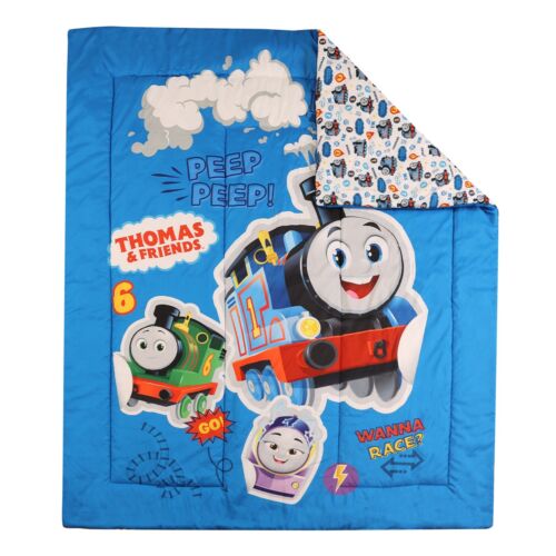 Nuovo set lenzuola doppie Thomas The Tank per bambini con piumino reversibile - 4 pz - Foto 7 di 8