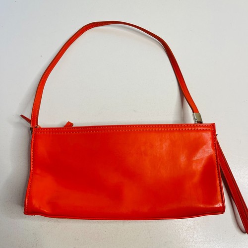 Vintage Diana Ferrari Orange Shoulder Bag 90's Original - Foto 10 di 13