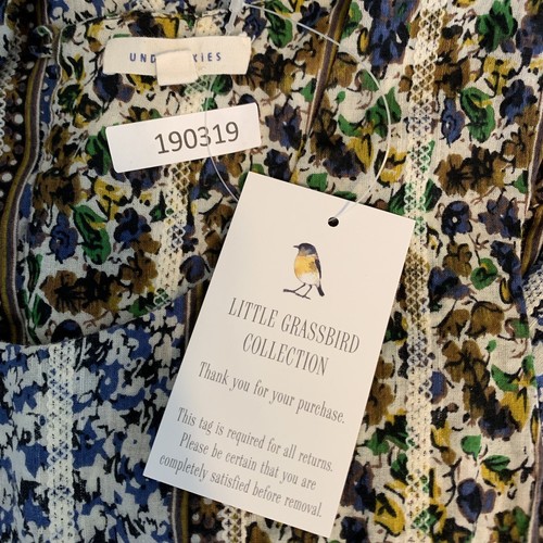 Vestido Under Skies S boho calicó floral bordado tejido algodón sin mangas mini - Imagen 10 de 11