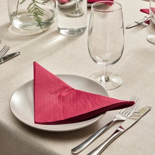 Christmas Best Paper Serviettes Soft Napkins 40x40cm BulkySoft Solid Colours - Picture 19 of 24