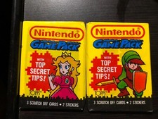 Nintendo Game Pack Trading Cards 1989 Topps  Unopened- Princess Peach & Link