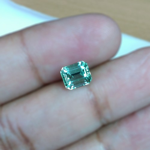 2.30cts Octagon Mint Green Natural Tourmaline Afghanistan Loose Genuine Gemstone - Picture 4 of 6
