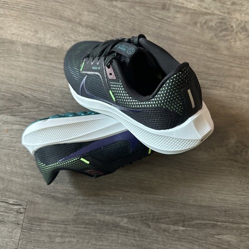 Nike Air Zoom Pegasus 40 Mens Running Shoes Black Green DV3853-005 Size 12 - Picture 5 of 10