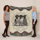 Funny German Shorthaired Dog Mandala Floral Blanket Christmas Gift For Dog Lover