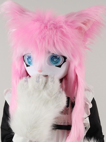 2025 Animal Head Cat Fursuit Cut Mask Halloween Masquerade Cosplay Costume Props - Picture 43 of 95