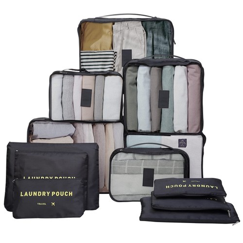 12-Teilig Koffer Organizer Set Packing Cubes Kompression Compression Packtaschen - Bild 8 von 12