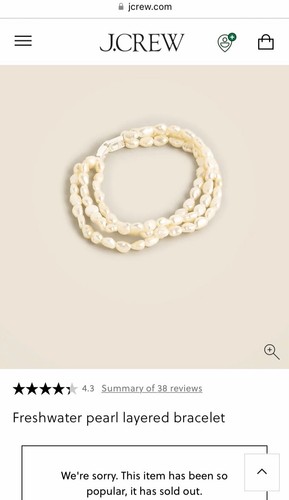 (NEW) Women's J.Crew Freshwater Pearl Layered Bracelet - Size: 7" - Bild 2 von 8