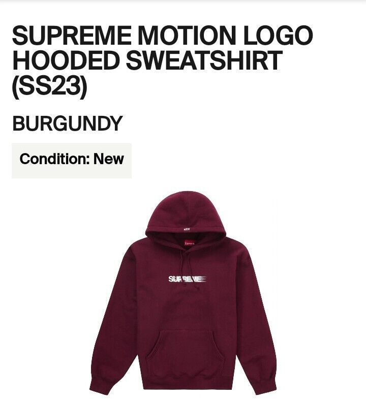 Supreme Motion Logo Hooded Sweatshirt  S