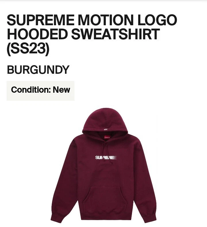 Sweat à capuche logo Supreme Motion (SS23) (Bourgogne)