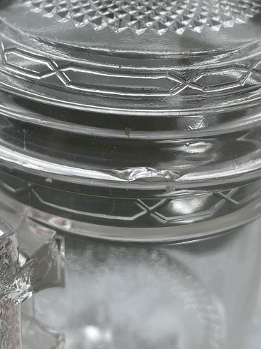 Seltene antike 1879 LaBelle Glas EAPG Queen Anne bärtiger Mann bedeckt Zuckerdose - Bild 8 von 17