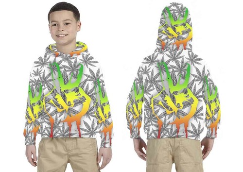 Kids Hoodie Rasta Jamaica Design 7434105119184 Hoodie Unisex For Children - Picture 3 of 4