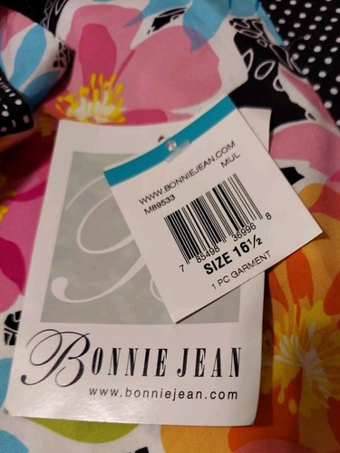 Nwts Bonnie Jean Girl's Size 16 1/2 Multicolored Floral Sleeveless Dress - Picture 7 of 7
