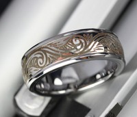Mens Solid Tungsten Carbide Vintage Wedding Ring Band Engagement Fb066 Size Q Mens Solid Tungsten Carbide Vintage Wedding Ring Band Engagement Fb066 Size Q