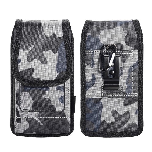 Universal Vertikal Grau Camouflage Holster mit Dual Karten Slot, Gürtelclip Etui 6,3 Zoll - Bild 2 von 8
