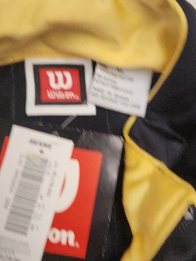 Vintage Wilson Black Yellow Snap Button Back Sport Vest Youth Kids XL 18/20 New - Image 3 of 4