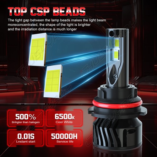 Kit de 2 bombillas LED de haz alto/bajo de faros 9007 6500 k para Nissan Murano 2003-2007 - Imagen 3 de 12