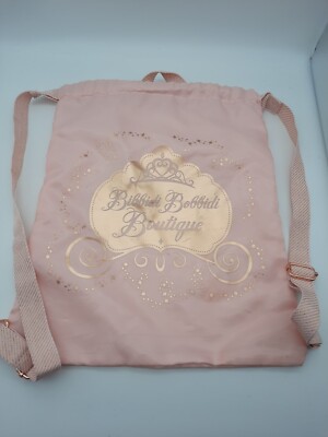 Disney Parks Official Baby Pink Bibbidi Bobbidi Boutique Drawstring Backpack Disney Parks Princess Bibbidi Bobbidi Boutique Pink Light  main image 4