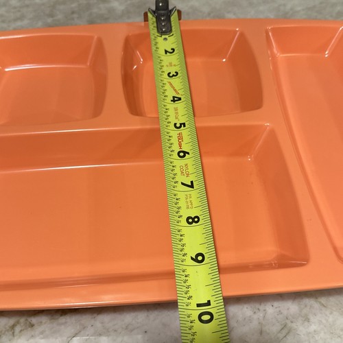 Vintage Lunch Tray Melamine Cafeteria Salmon Pink Excellent Condition - Picture 5 of 5