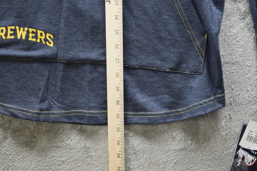 MLB Milwaukee Brewers Men's Henley Hooded Jersey, Size L - New - Picture 5 of 10